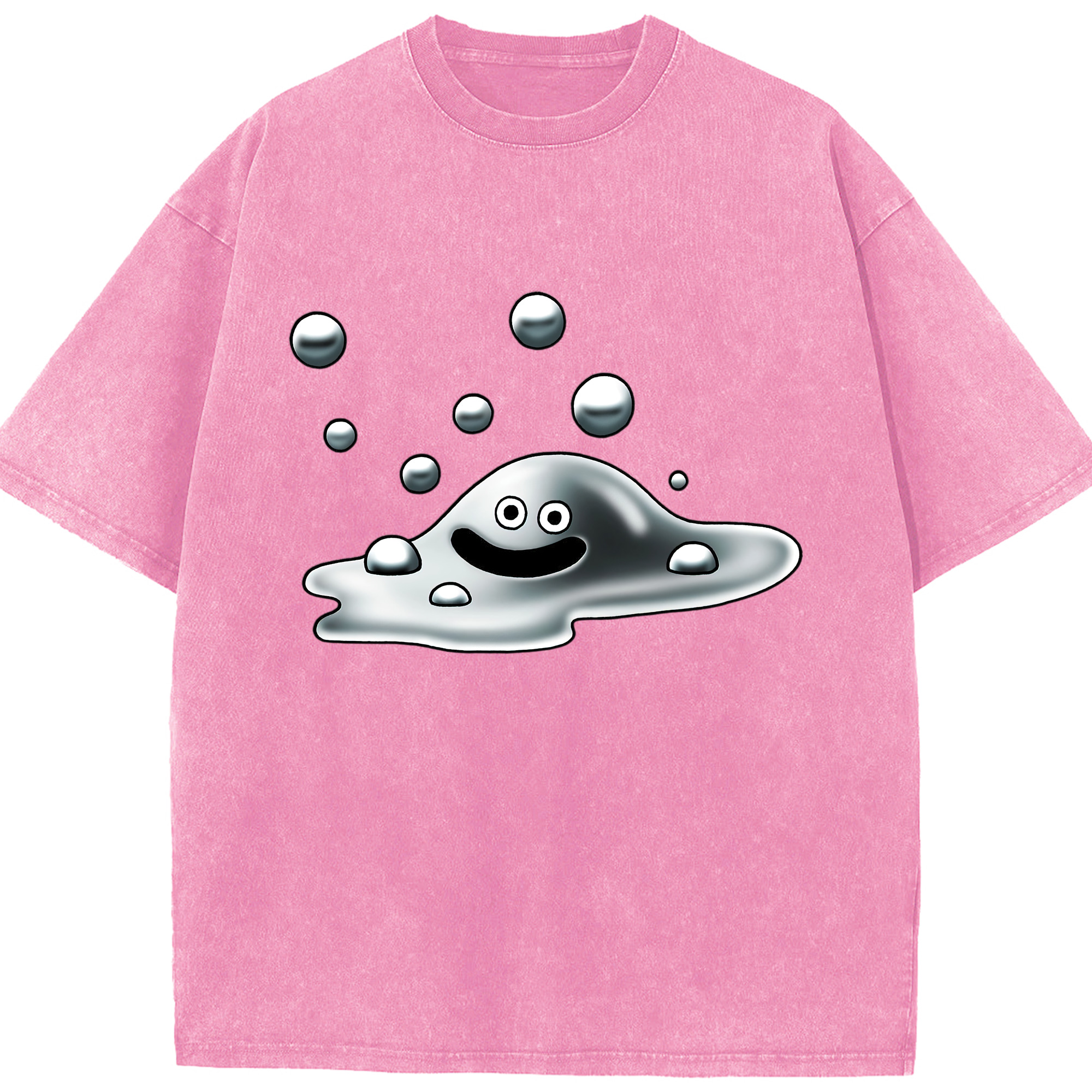 （画像用） ドラゴンクエスト Doragon Kuesuto Dragon Quest 綿100% ヴィンテージ風 半袖Tシャツ（フロントプリント）